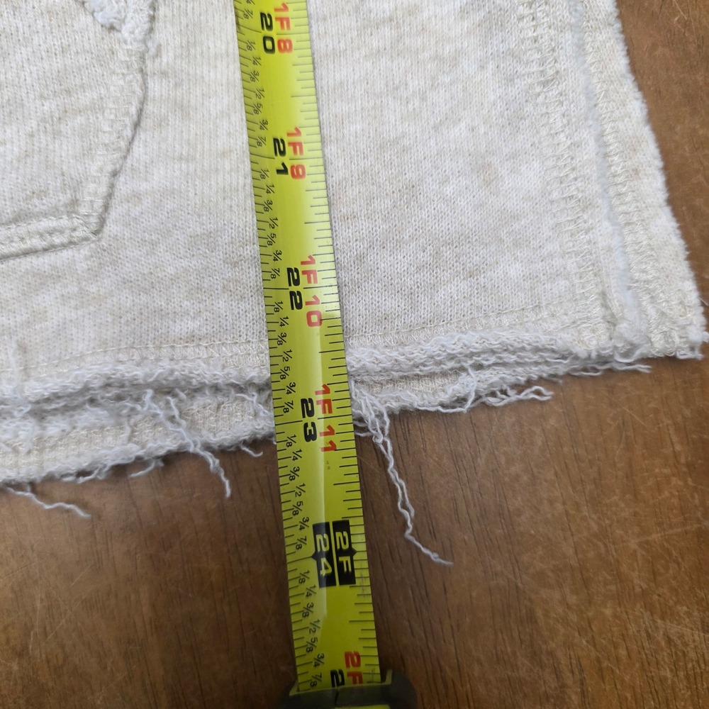 Billabong Cali Love Hoodie Womens Medium Oatmeal Graphic Raw Hem Surf - Picture 12 of 12